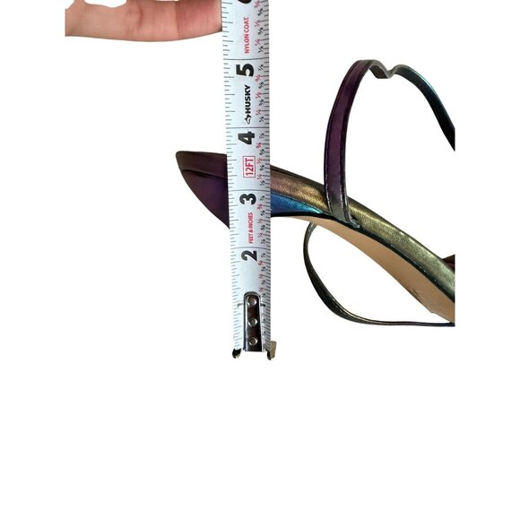 FARYLROBIN Ace Iridescent Ankle Strap Holiday Sandals Heels Size 11 NEW NWOB - Picture 3 of 6